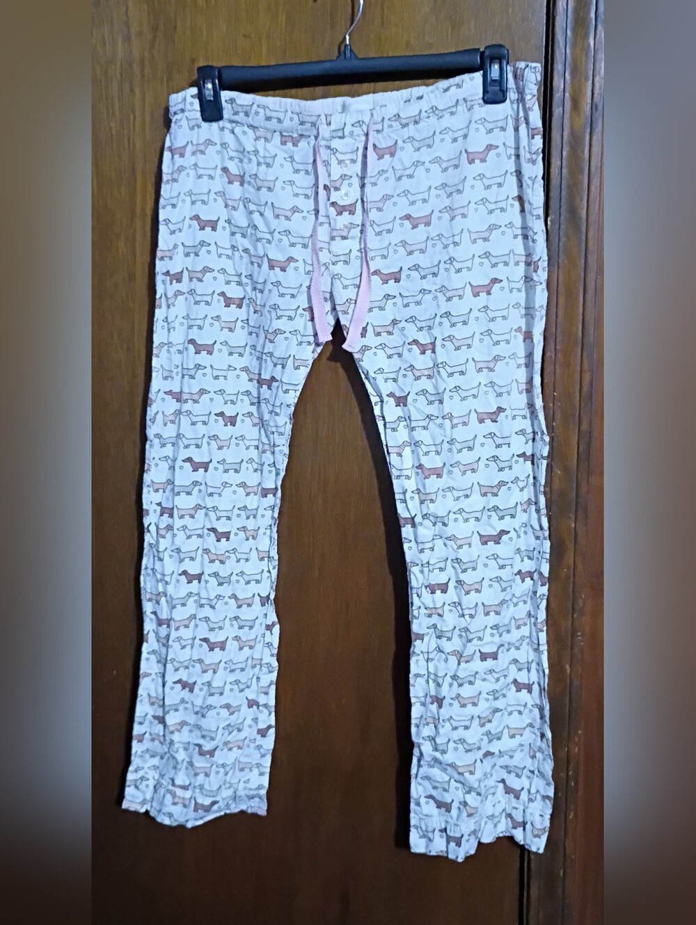 Insomniax Pink Dachshund Print Pajama Pants